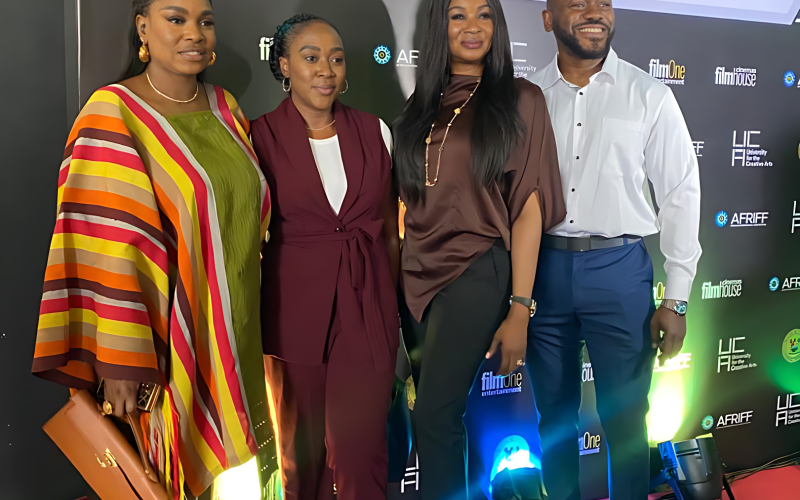Ladun Awobokun(Chief Content Officer, FilmOne Entertainment, Chioma Ude (Founder, AFRIFF and Deyemi Okanlawon (Actor)