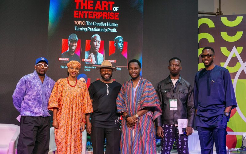 From L-R: Oladotun “Do2dtun”, OAP & Media Entrepreneur; Aisha Augie-Kuta, Director-General at the Centre For Black and African Arts Culture; Kola Oshalusi, Convener, The Business of Photography Conference; Bayo Omoboriowo, Photojournalist and Documentary Photographer; Harry Kesiena, Head of Arts, British Council Nigeria, and Rex Okiche, Media Executive at the just concluded Business of Photography Conference 2025.